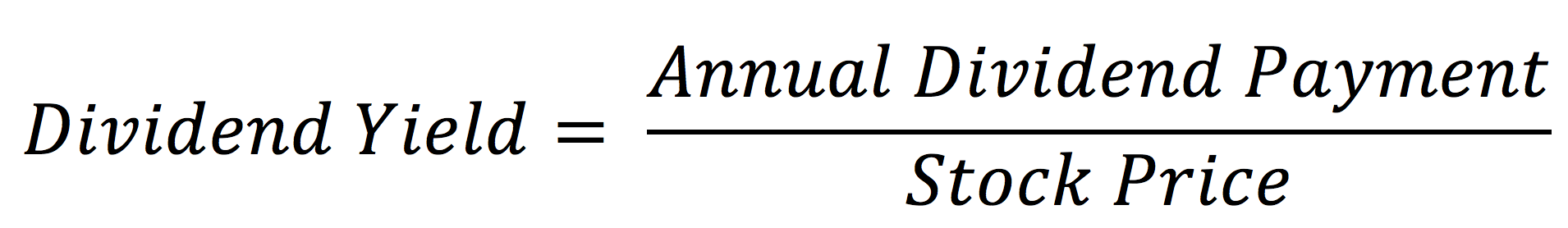 dividend yield formula