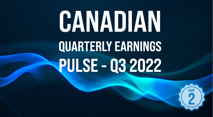 Headline image for Canadian Quarterly Earnings Pulse - Q3 2022